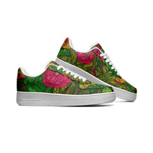 Lade das Bild in den Galerie-Viewer, Hand Drawn Floral Seamless Pattern Unisex Low Top Leather Sneakers by The Photo Access

