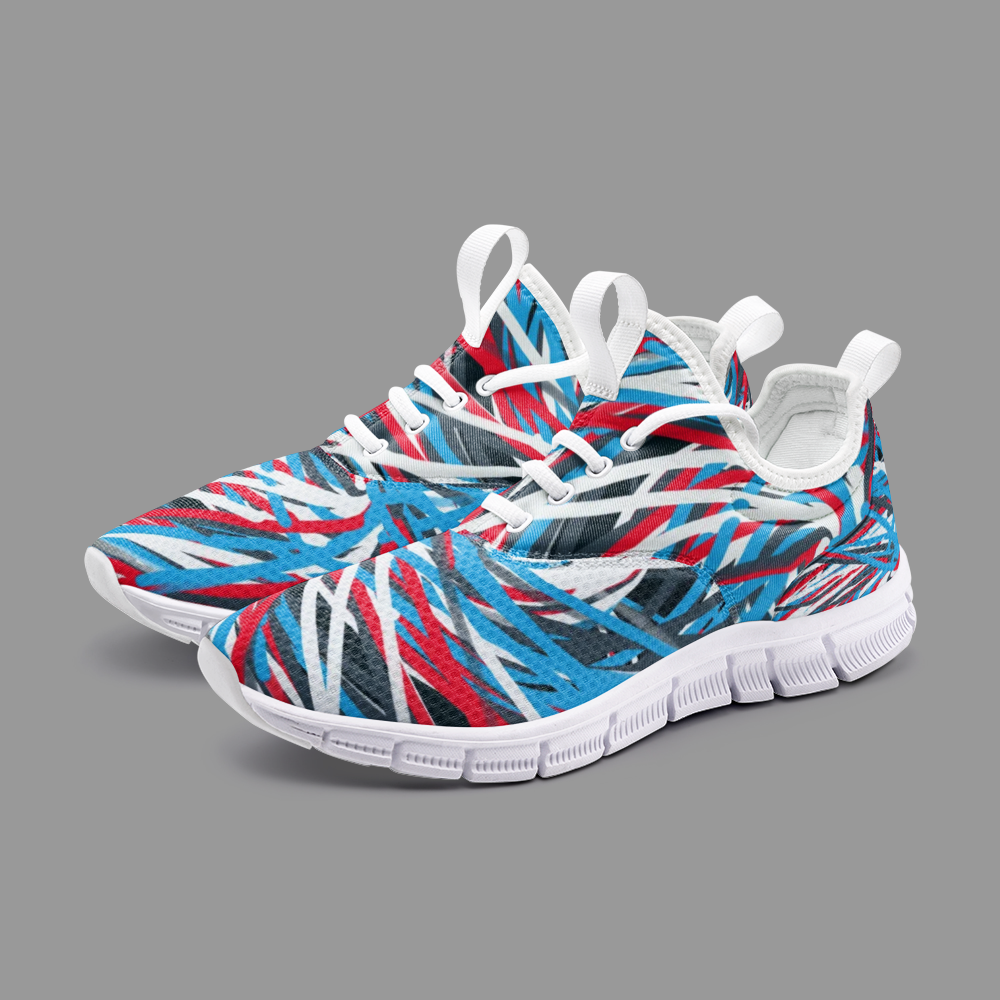 Colorful Thin Lines Art Unisex Lightweight Sneaker City Runner by The Photo Access
