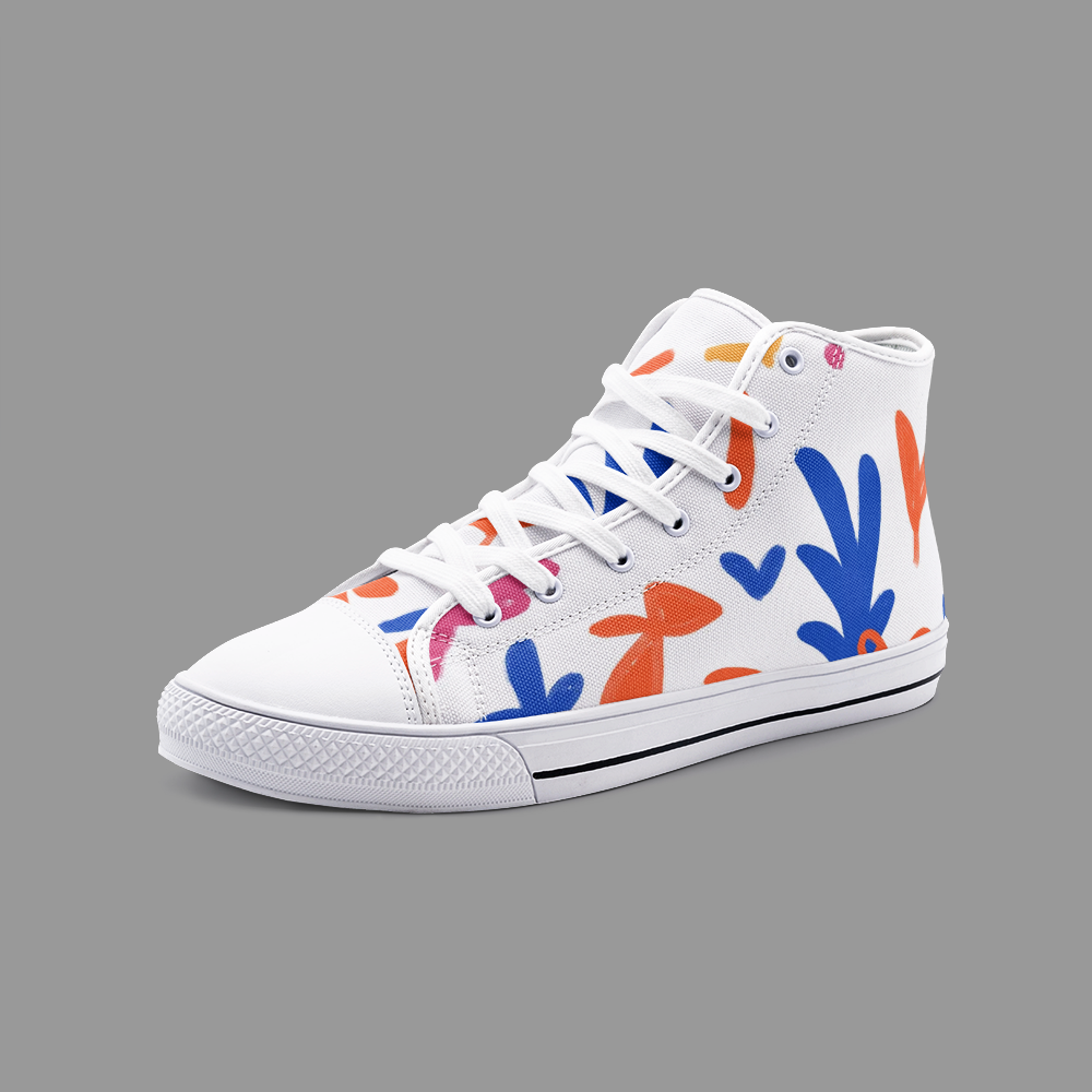 Abstract Leaf & Plant Unisex High Top Canvas Shoes by The Photo Access
