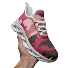 将图片加载到图库查看器，Pink Camouflage Unisex Bounce Mesh Knit Sneakers by The Photo Access
