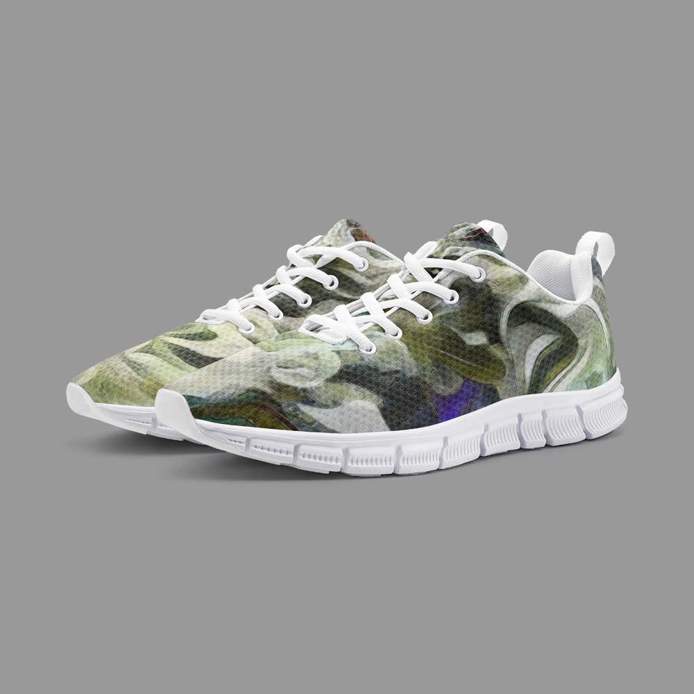 Abstract Fluid Lines of Movement Muted Tones Unisex Lightweight Sneaker Athletic Sneakers by The Photo Access