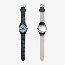 Load image into Gallery viewer, Yellow Blue Neon Camouflage Classic Fashion Unisex Print Black Quartz Watch by The Photo Access
