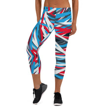 Lade das Bild in den Galerie-Viewer, Colorful Thin Lines Art Capri Leggings by The Photo Access

