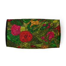 Cargar imagen en el visor de la galería, Hand Drawn Floral Seamless Pattern 100% Polyester Duffle Bag by The Photo Access
