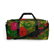 Cargar imagen en el visor de la galería, Hand Drawn Floral Seamless Pattern 100% Polyester Duffle Bag by The Photo Access
