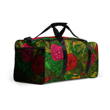 गैलरी व्यूवर में इमेज लोड करें, Hand Drawn Floral Seamless Pattern 100% Polyester Duffle Bag by The Photo Access
