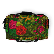 गैलरी व्यूवर में इमेज लोड करें, Hand Drawn Floral Seamless Pattern 100% Polyester Duffle Bag by The Photo Access
