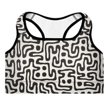 Load image into Gallery viewer, Hand Drawn Labyrinth Padded Sports Bra by The Photo Access
