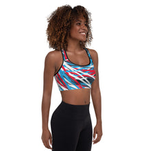 Load image into Gallery viewer, Colorful Thin Lines Art Padded Sports Bra by The Photo Access
