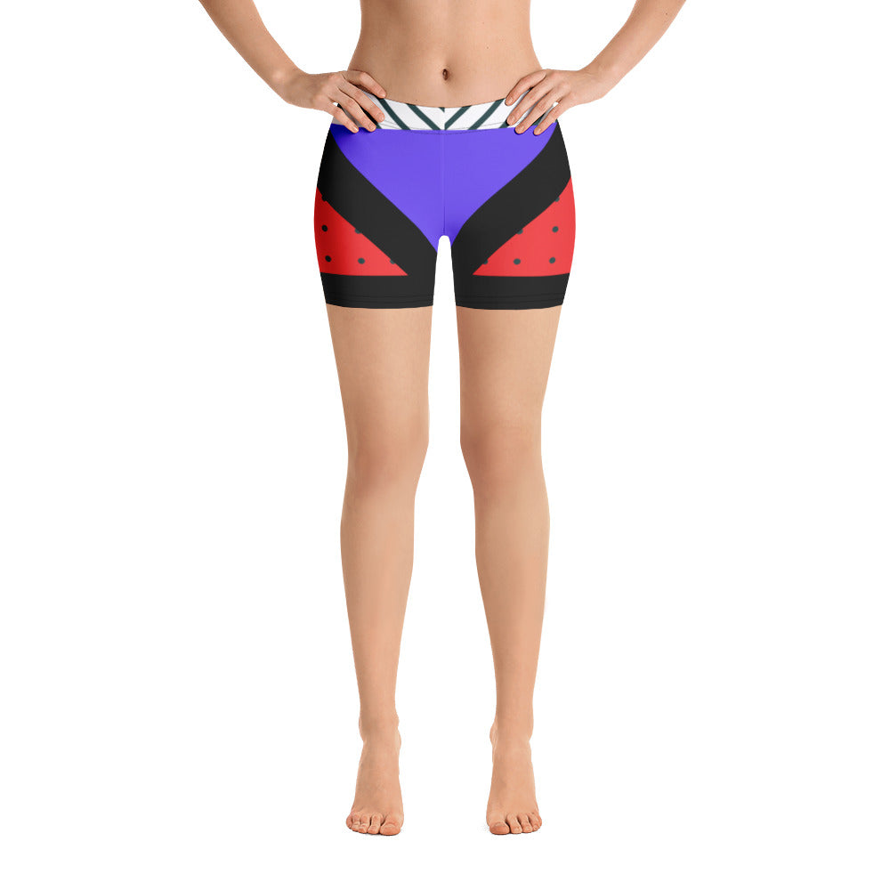Neo Memphis Patches Stickers Spandex Shorts by The Photo Access