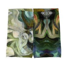 Load image into Gallery viewer, Abstract Fluid Lines of Movement Muted Tones High Fashion Custom Spandex Shorts by The Photo Access
