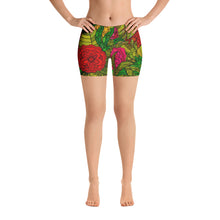Lade das Bild in den Galerie-Viewer, HAND DRAWN FLORAL SEAMLESS PATTERN SPANDEX SHORTS BY THE PHOTO ACCESS

