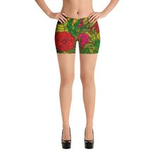 Load image into Gallery viewer, HAND DRAWN FLORAL SEAMLESS PATTERN SPANDEX SHORTS BY THE PHOTO ACCESS
