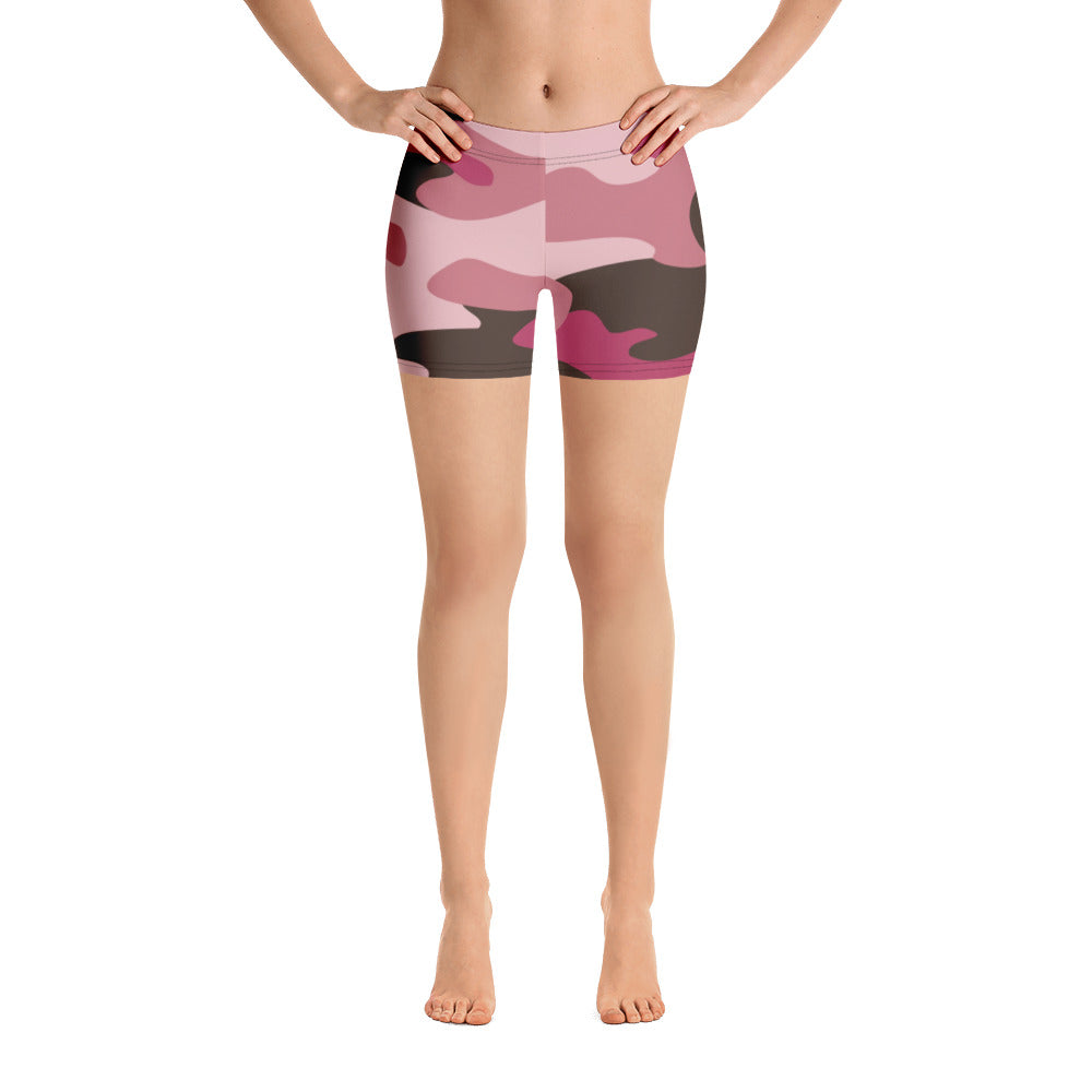 Pink Camouflage Spandex Shorts by The Photo Access