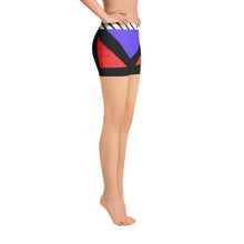 Load image into Gallery viewer, Neo Memphis Patches Stickers Spandex Shorts by The Photo Access
