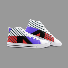 Load image into Gallery viewer, Neo Memphis Patches Stickers Unisex High Top Canvas Shoes by The Photo Access
