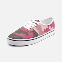 将图片加载到图库查看器，Pink Camouflage Unisex Canvas Shoes Fashion Low Cut Loafer Sneakers by The Photo Access
