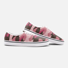 将图片加载到图库查看器，Pink Camouflage Unisex Canvas Shoes Fashion Low Cut Loafer Sneakers by The Photo Access
