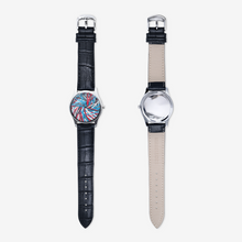 Загрузить изображение в средство просмотра галереи, Colorful Thin Lines Art Classic Fashion Unisex Print Silver Quartz Watch Dial by The Photo Access
