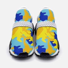 Load image into Gallery viewer, Yellow Blue Neon Camouflage Unisex Lightweight Sneaker S-1 by The Photo Access
