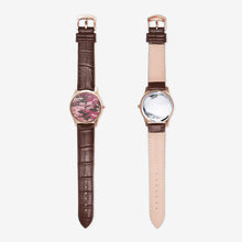 Load image into Gallery viewer, Pink Camouflage Classic Fashion Unisex Print Gold Quartz Watch Dial by The Photo Access
