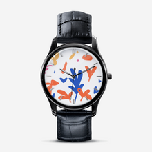 Load image into Gallery viewer, Abstract Leaf &amp; Plant Classic Fashion Unisex Print Black Quartz Watch Dial by The Photo Access
