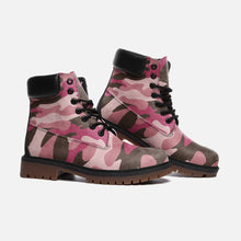 Lade das Bild in den Galerie-Viewer, Pink Camouflage Casual Leather Lightweight boots TB by The Photo Access
