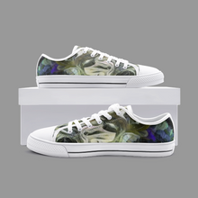 Load image into Gallery viewer, Abstract Fluid Lines of Movement Muted Tones Unisex Low Top Canvas Shoes by The Photo Access
