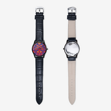Load image into Gallery viewer, Wallpaper Damask Floral Classic Fashion Unisex Print Black Quartz Watch Dial by The Photo Access
