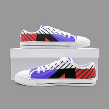 Load image into Gallery viewer, Neo Memphis Patches Stickers Unisex Low Top Canvas Shoes by The Photo Access
