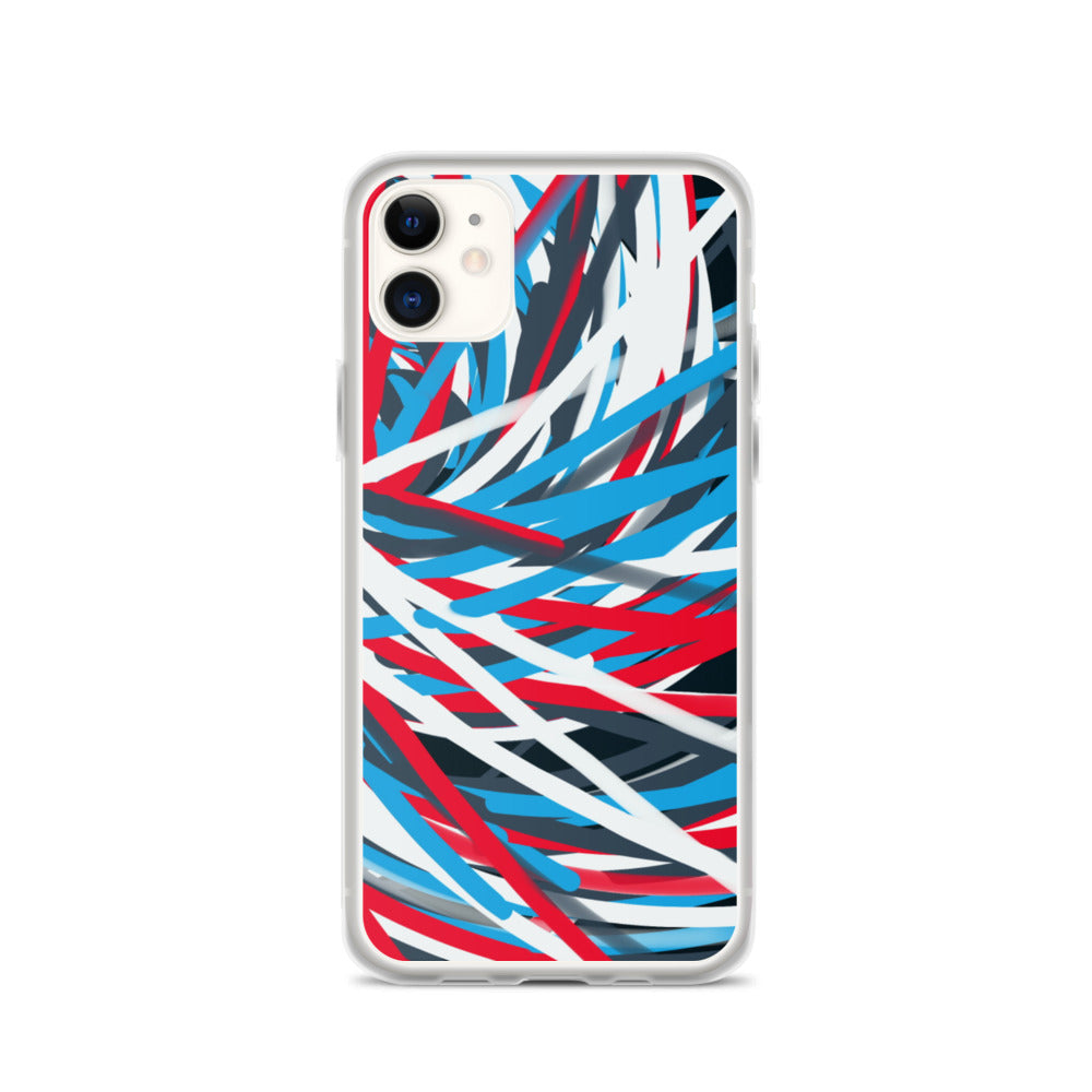 Colorful Thin Lines Art iPhone Case by The Photo Access