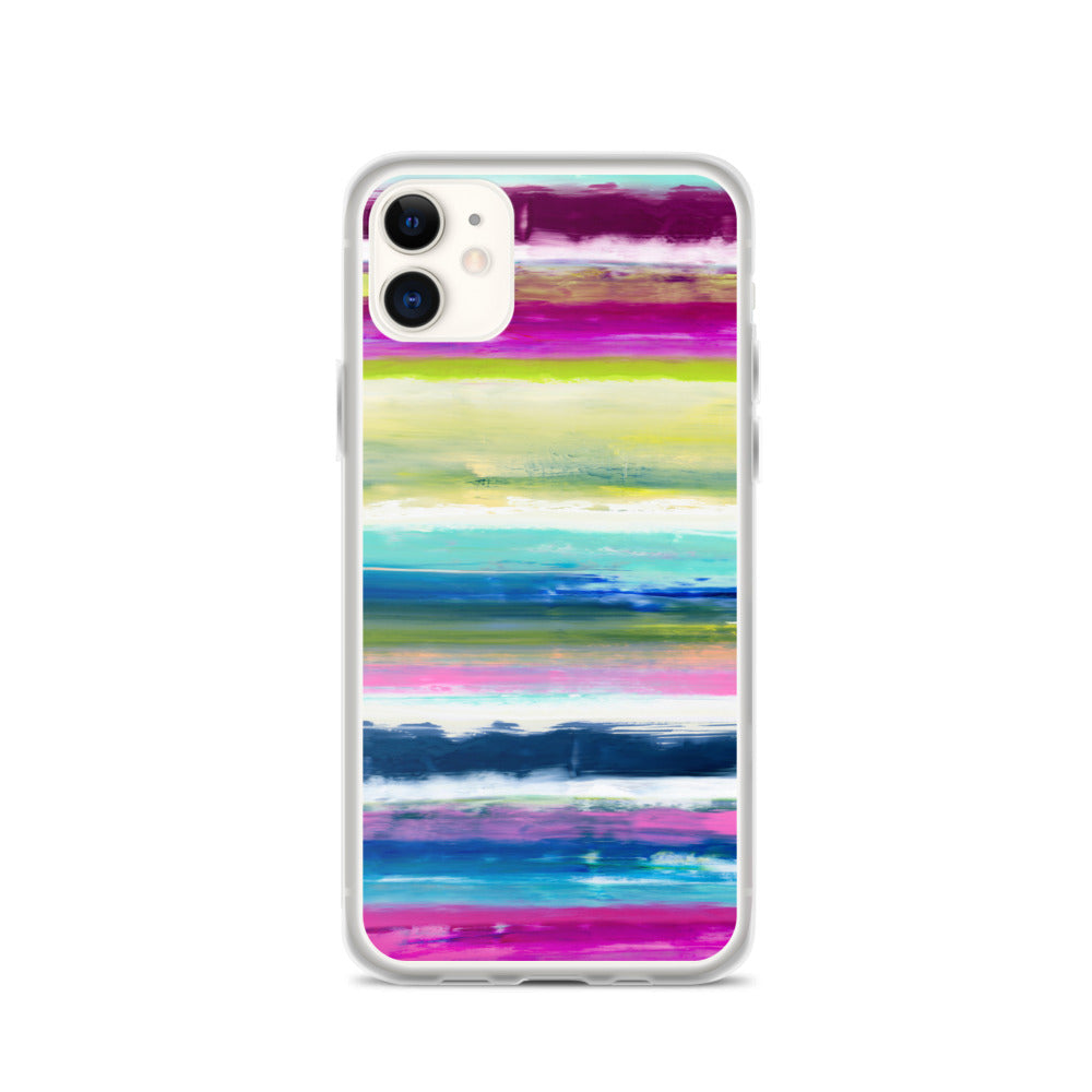 Colorful Oil Paint Stripes iPhone Case by The Photo Access