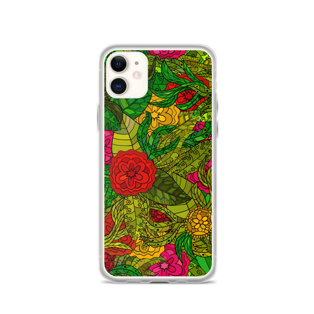 Hand Drawn Floral Seamless Pattern iPhone Case by The Photo Access