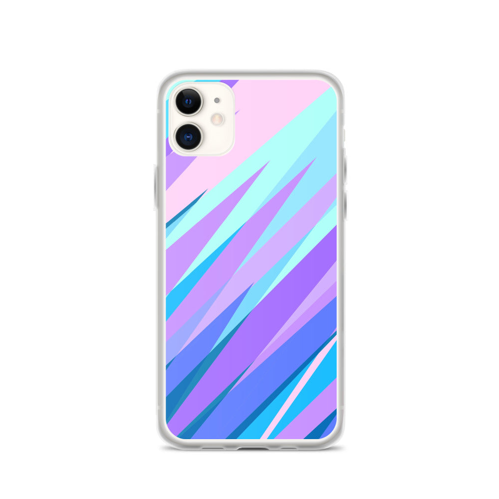 Blue Pink Abstract Eighties iPhone Case by The Photo Access