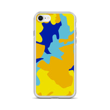 Cargar imagen en el visor de la galería, Yellow Blue Neon Camouflage iPhone Case by The Photo Access
