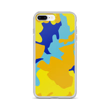 Cargar imagen en el visor de la galería, Yellow Blue Neon Camouflage iPhone Case by The Photo Access

