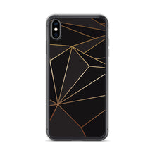 Load image into Gallery viewer, Abstract Black Polygon with Gold Line iPhone Case by The Photo Access
