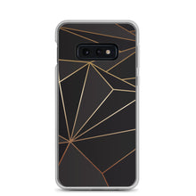 Cargar imagen en el visor de la galería, Abstract Black Polygon with Gold Line Samsung Case by The Photo Access
