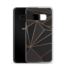 Cargar imagen en el visor de la galería, Abstract Black Polygon with Gold Line Samsung Case by The Photo Access
