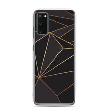 将图片加载到图库查看器，Abstract Black Polygon with Gold Line Samsung Case by The Photo Access
