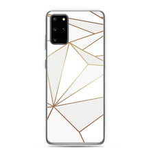 Load image into Gallery viewer, Abstract White Polygon with Gold Line Samsung Case by The Photo Access
